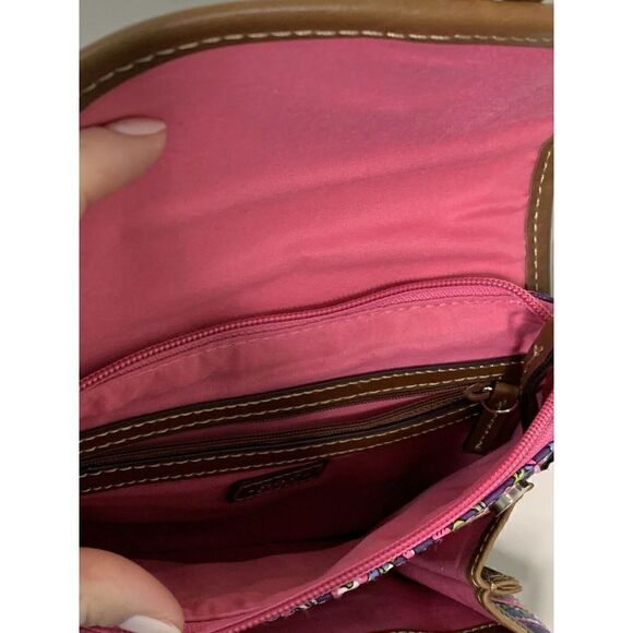 Chaps Paisley Small Cross Body Shoulder Strap Purse Multi-pockets - Picture 4 of 6